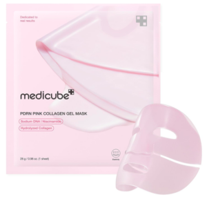 medicube Máscara De Gel Gelatinoso Colágeno Rosa Salmon Dna Pdrn, Facial Noturna Para Pele Com Brilho Radiante - Elasticidade, Hidratação, Firmeza E Cuidados A Coreanos, 28G, 1 Unidade