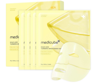MASCARA MEDCUBE KOJIC ACID TURMERIC BRIGHTENING GEL MASK (1und)