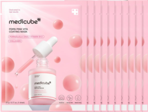Medicube Máscara de folha de revestimento Salmon DNA PDRN Pink Vita (1UND)
